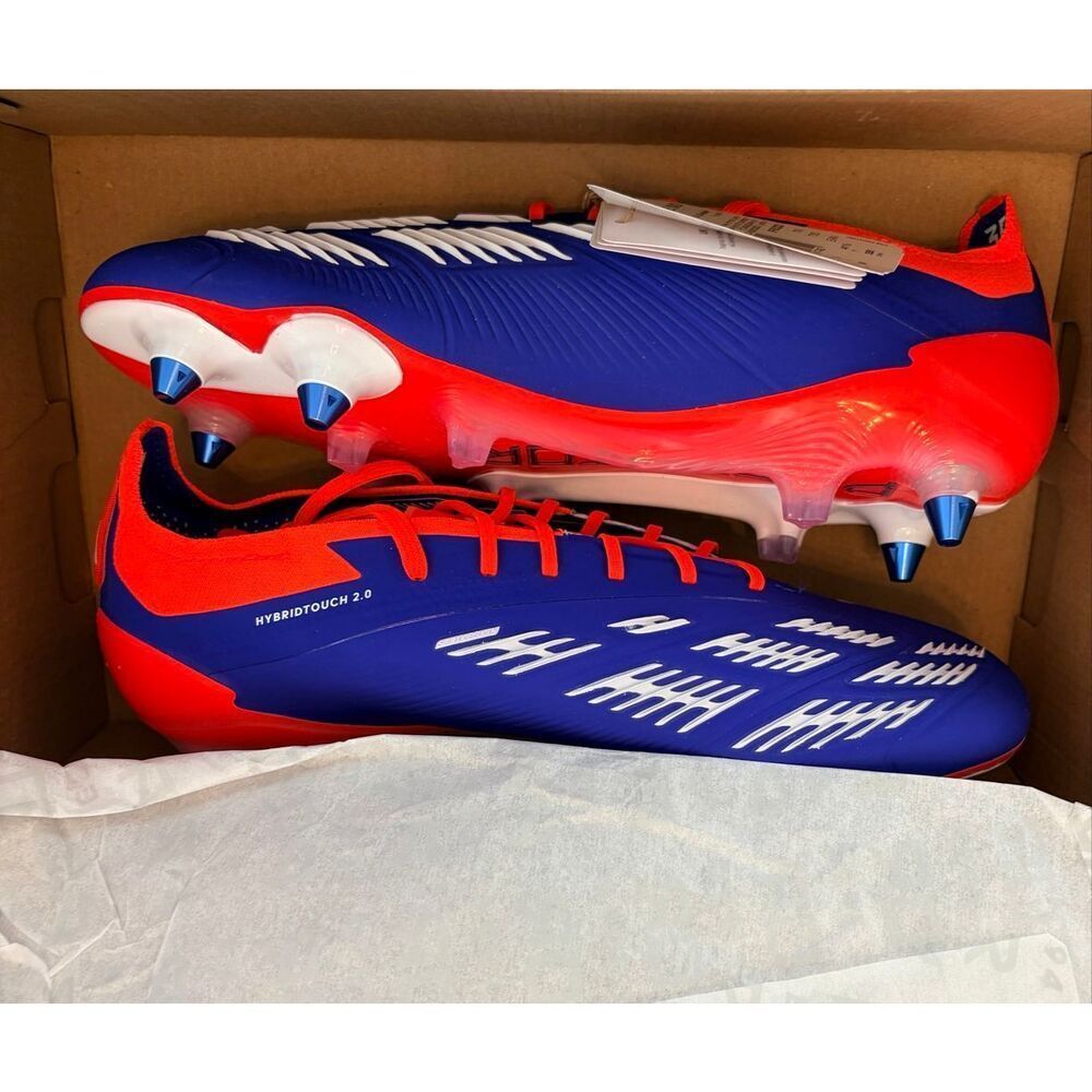 Adidas Predator Elite SG Soccer Cleats Blue Red Rare Pro Level HybridTouch NIB